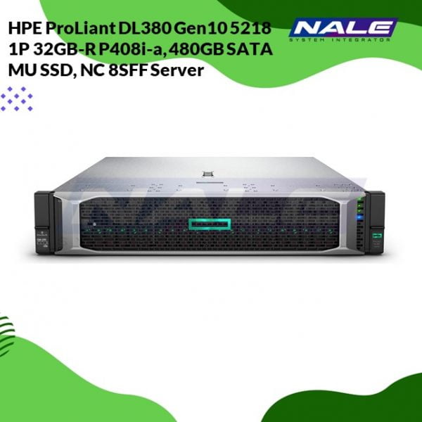 HPE ProLiant DL380 Gen10 5218 1P 32GB-R P408i-a, 480GB SATA MU SSD, NC 8SFF Server