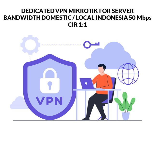 DEDICATED VPN MIKROTIK FOR SERVER BANDWIDTH DOMESTIC DEDICATED VPN MIKROTIK FOR SERVER BANDWIDTH DOMESTIC / LOCAL INDONESIA 50 Mbps CIR 1:1 Per Bulan - Gambar 1